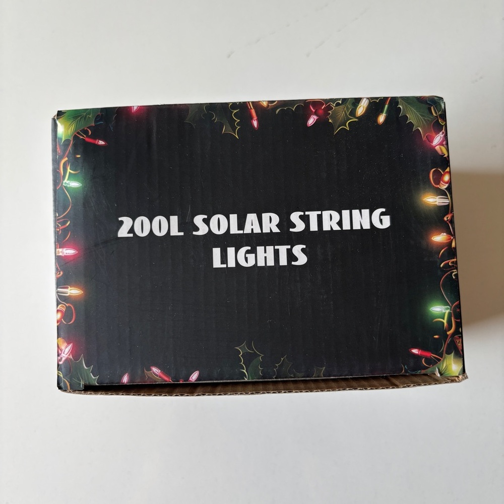 New Dazzle Bright 200L Solar String Lights, 2 Pack